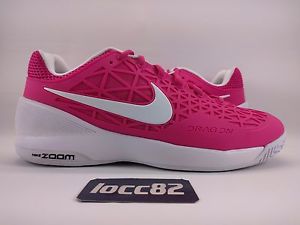 Nike Women's Zoom Cage 2 Tennis Shoes Vivid Pink White sz 10 (705260-600)