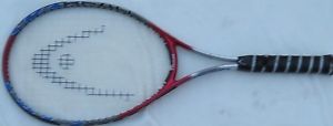 HEAD TI. Conquest Titanium Tennis Racket Oversize Vtg Rare Racquet Leather 4 3/8