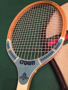 Vintage Crown  Love Set ABC Wide World of Sports Wooden Tennis Racquet, 1970s