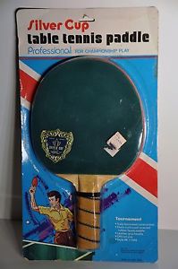 Vintage NOS Silver Cup table tennis ping pong paddle professional