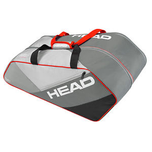 Head Elite 9R Super combi Tennis Racquet Racket Bag - Black/Red - Auth Dealer