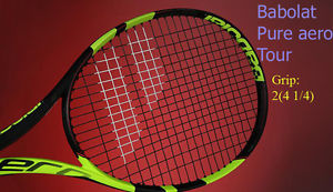 Babolat Pure Aero Tour Tennis Racquet Grip 2(4 1/4) Strung New Free Shipping