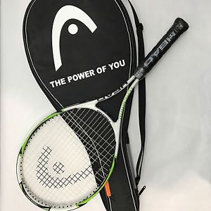 HEAD "TI REWARD" TITANIUM OVERSIZE TENNIS RACKET STRUNG, 4 1/4" - 2 GRIP + COVER