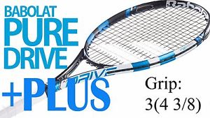 Babolat Pure Drive Plus Tennis Racquet Grip 3(4 3/8) Strung New Free Shipping