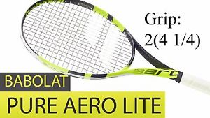 Babolat Pure Aero Lite Tennis Racquet Grip 2(4 1/4) Strung New Free Shipping