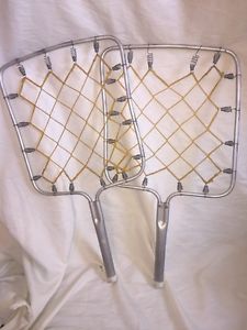 Vintage Aluminum Metal Handle Vintage Paddle Ball Game Camping •