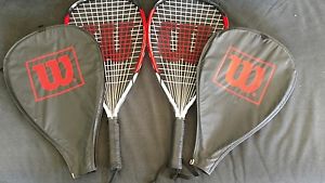 Wilson Ripper Titanium Racketball rackets(2) grip size 3 7/8
