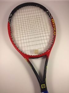 Used Wilson 6.1 Hyper Pro Staff Double Braid Carbon Tennis Racket 4 3/8 Grip