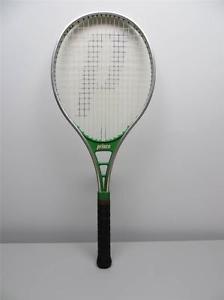 Prince Green Aluminum Original Over Size Tennis Racquet Racket Used Strung 4 1/4