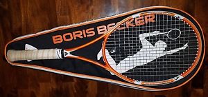 Boris Becker Delta Core Legend tennis racquet with bag orange white