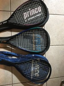Prince Squash Racquet (3) Extender Oversize II CTS Extender Pro Comp OS Covers