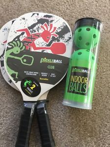 Galaxy Pickleball Now Intro Set 2 Paddles 3 Indoor Balls Pickle Ball Racquet New