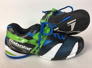 Babolat Green Blue Black White Tennis Shoes Mens Size 10.5 GOOD COND. Fast Ship!