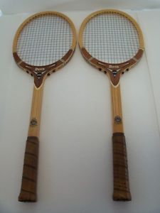 (2) Vintage Davis Hi Point Wood Tennis Racket 3L & 5M cover included
