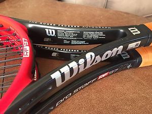 Three Wilson Tennis Rackets pro staff 97 autograph