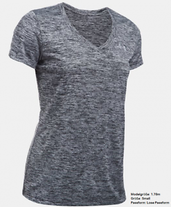 Under Armour Tech camiseta cuello de pico Mujer negro 1258568-001