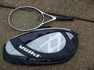 VOLKL ORGANIX 2 Two 4 3/8 #3 w/Wilson NXT SuperG predecessor OS115+ 3 RACKET BAG