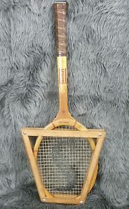 Vintage Wood Spalding Davis Cup Tennis Racket Made in Belgium w/ Wilson Guard