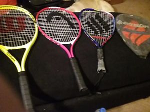 tennis racquet raquetball Lot Of 3Wilson /head and ektelon titanium