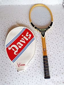 Vintage TAD DAVIS Professional Wood Black Tennis Racquet  VGC
