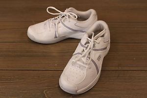 Wilson Nvision Envy Juniors Unisex Tennis Shoe, White/Pearl Gray - Size 6