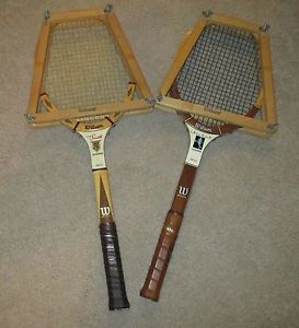 Lot Of Two Vintage Tennis Rackets Wilson Chris Evert and Stan Smith Autograph