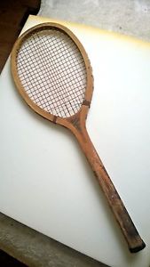 Vintage Horace Partridge Boston Wood Tennis Racket early 1900s