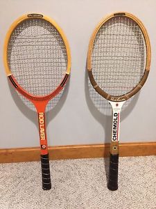 VINTAGE ROD LAVER PROFESSIONAL MODEL WOODEN TENNIS RACQUETS -TWO