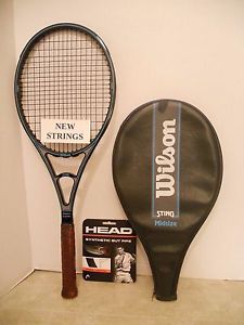 Wilson Sting Midsize 85 Graphite Tennis Racquet 4 1/4 NEW STRINGS + Cover