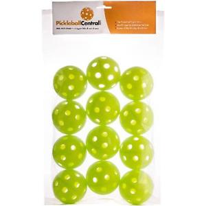 PickleballCentral 12 Pack Jugs Indoor Pickleball, Green