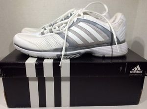 ADIDAS Barricade Club Womens Size 9.5 White / Gray Tennis Sneakers Shoes ZE-1402