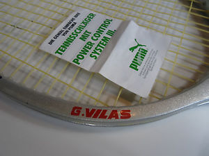 Vintage G. Vilas Puma tennis racket PCS system Becker 4 1/2 winner
