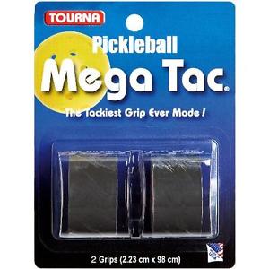 Tourna Pickleball MegaTacOvergrip, 2-Pack, Black
