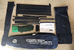 Genii Indoor Badminton Post and Net with Carry Bag