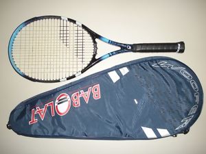 BABOLAT PURE DRIVE SWIRLY MP 100 TENNIS RACQUET 4 1/2 (NEW STRINGS)