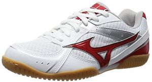 Mizuno table tennis shoes CROSSMATCH PLIO RX3 Women's whitexRed×Silver US8.5