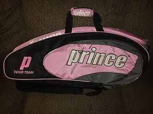 PRINCE TOUR TEAM TENNIS BAG-12 PACK-PINK/GRAY BACKPACK Straps Maria Sharapova