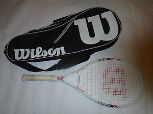 Wilson Hope Tennis Racquet with 3 Racquet Case. 4 1/8 L1. VG.
