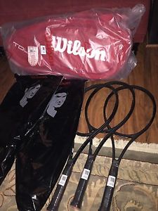 5 Wilson RF97 Racquets and Bag. Proceeds go to ASPCA !!!