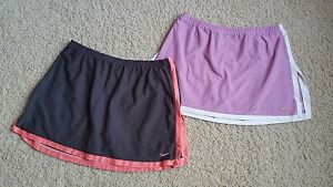 Lot of 2 Women's Nike Dri-Fit Tennis Running Skirt/Skort/Shorts SZ M