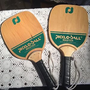 2 Pickle Ball Master Paddles 7-Ply Hardwood Paddle Pair NICE