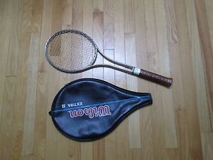 Wilson Extra II medium 4-1/2 grip tennis racket racquet with case