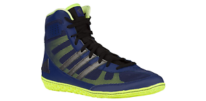 Men's Adidas Mat Wizard 3 Blue Wrestling Mid Athletic Training Shoes S77967 9-12