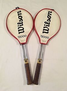 NEAR MINT - Wilson T2000 Tennis Racquets - Set of 2 With Original Cover