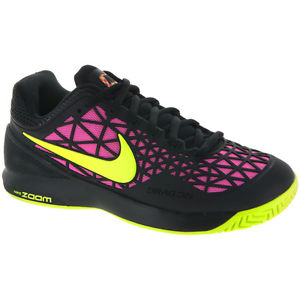 NIKE ZOOM CAGE 2 WOMEN'S TENNIS SHOES BLACK VOLT 705260-076 WOMEN SIZE 6 $130