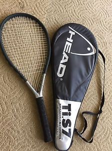 HEAD TITANIUM TI S7 Ti.S7 Xtra Long Tennis Racket Racquet 4 3/8 W/ Cover Bag