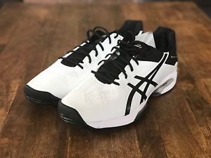 Asics Gel Solution Speed 3 Sz 11.5 Wht/Blk/Silv E600N-0190 Tennis, Retail $130