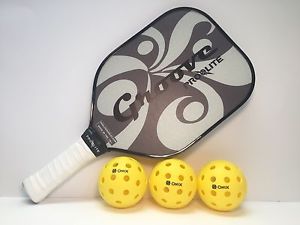Pro Lite GROOVE Pickleball Paddle with 3 free Onix Pure 2 outdoor balls