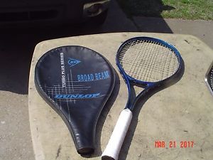 Dunlop Broad Beam Turbo Plus Series Graphite Tennis Racquet 4 3/8 Pro Overwrap