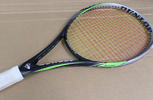 Excellent Dunlop F4.0 Tour tennis racquet, 4-1/4;  Strung. No cover